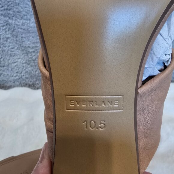 Everlane Day Twist Heel Blush Tan Leather Women's Size 10.5 NEW Office Neutral - Picture 6 of 10